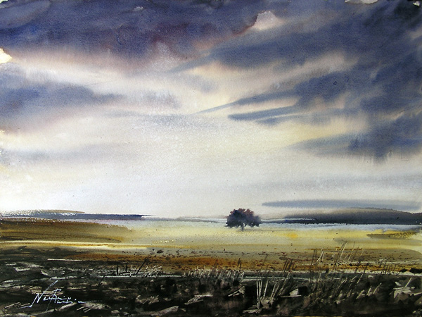 El campo — acuarelas de paisajes rurales